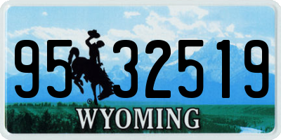 WY license plate 9532519