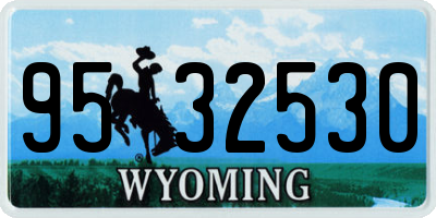 WY license plate 9532530