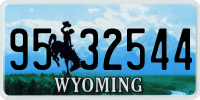 WY license plate 9532544