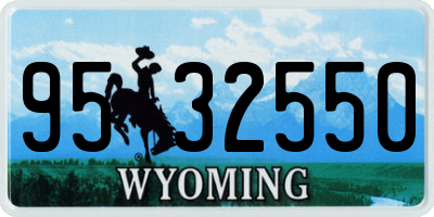 WY license plate 9532550