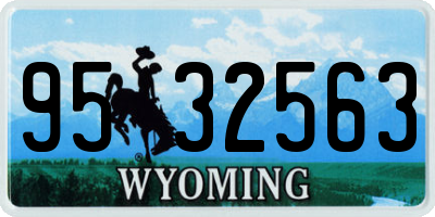 WY license plate 9532563