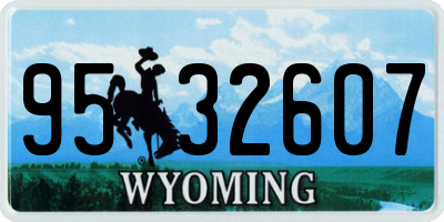WY license plate 9532607