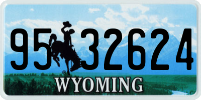 WY license plate 9532624
