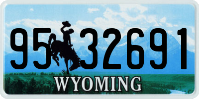 WY license plate 9532691