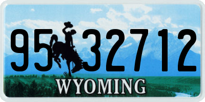 WY license plate 9532712