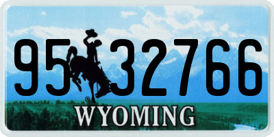 WY license plate 9532766