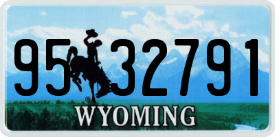 WY license plate 9532791