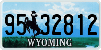 WY license plate 9532812