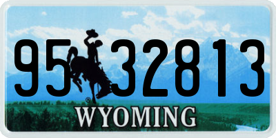 WY license plate 9532813