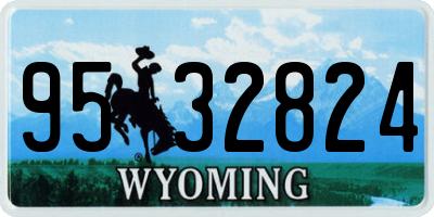 WY license plate 9532824