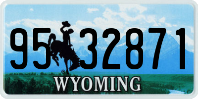 WY license plate 9532871