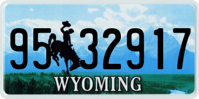 WY license plate 9532917