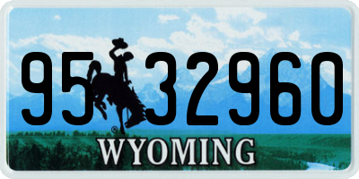 WY license plate 9532960