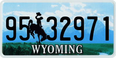 WY license plate 9532971