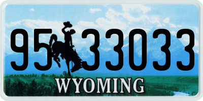 WY license plate 9533033