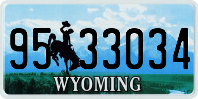 WY license plate 9533034