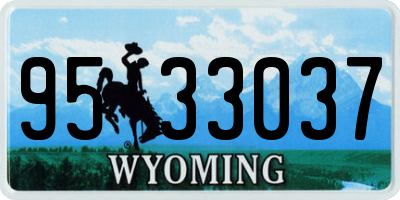 WY license plate 9533037