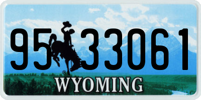 WY license plate 9533061