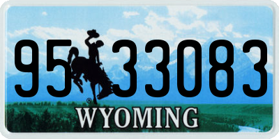 WY license plate 9533083