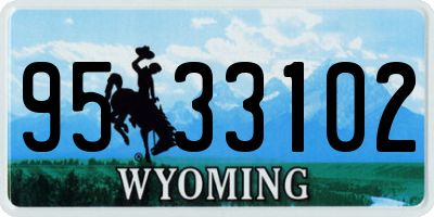 WY license plate 9533102