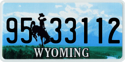 WY license plate 9533112