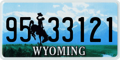 WY license plate 9533121