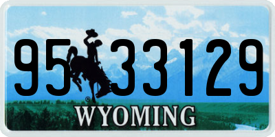 WY license plate 9533129