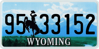 WY license plate 9533152