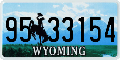 WY license plate 9533154