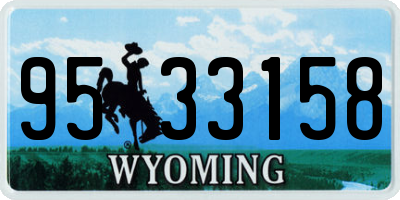WY license plate 9533158