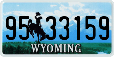 WY license plate 9533159