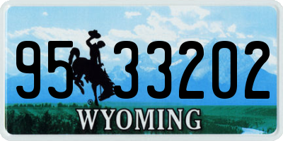 WY license plate 9533202