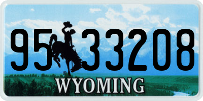 WY license plate 9533208