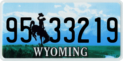 WY license plate 9533219