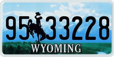 WY license plate 9533228