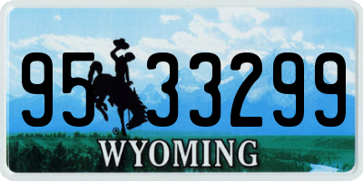 WY license plate 9533299