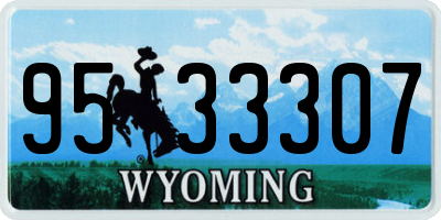 WY license plate 9533307