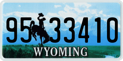 WY license plate 9533410
