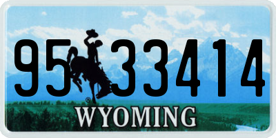 WY license plate 9533414