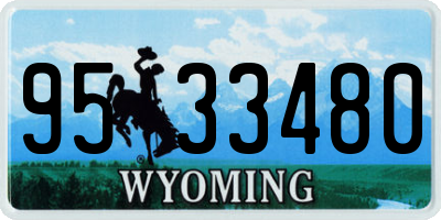 WY license plate 9533480