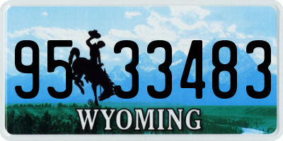 WY license plate 9533483