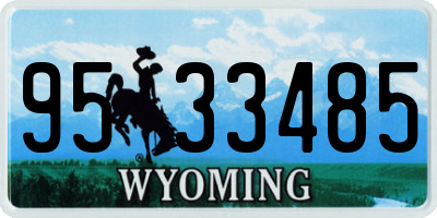 WY license plate 9533485