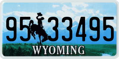WY license plate 9533495
