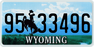 WY license plate 9533496