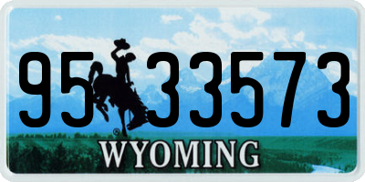 WY license plate 9533573