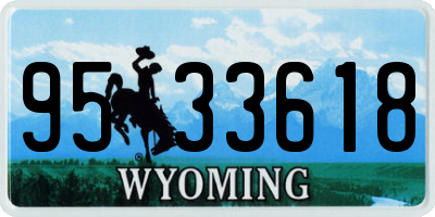 WY license plate 9533618