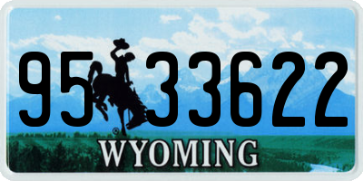 WY license plate 9533622