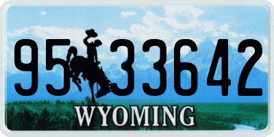 WY license plate 9533642