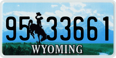 WY license plate 9533661