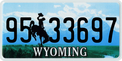 WY license plate 9533697